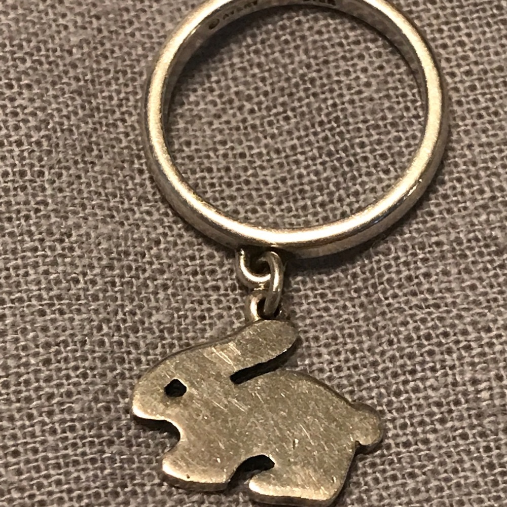 James Avery bunny charm ring pinky